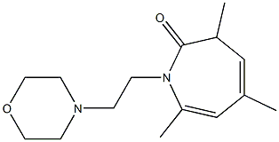 1,3-Dihydro-1-[2-(4-morpholinyl)ethyl]-3,5,7-trimethyl-2H-azepin-2-one Struktur