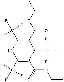 1,4-Dihydro-2,4,6-tris(trifluoromethyl)pyridine-3,5-dicarboxylic acid diethyl ester Struktur