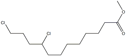 9,12-Dichlorododecanoic acid methyl ester Struktur