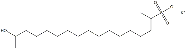 16-Hydroxyheptadecane-2-sulfonic acid potassium salt Struktur