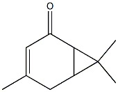 3,7,7-Trimethylbicyclo[4.1.0]hept-3-en-5-one Struktur