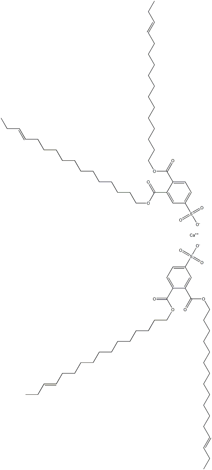 Bis[3,4-di(13-hexadecenyloxycarbonyl)benzenesulfonic acid]calcium salt Struktur