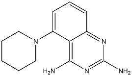 2,4-Diamino-5-(1-piperidinyl)-quinazoline Struktur