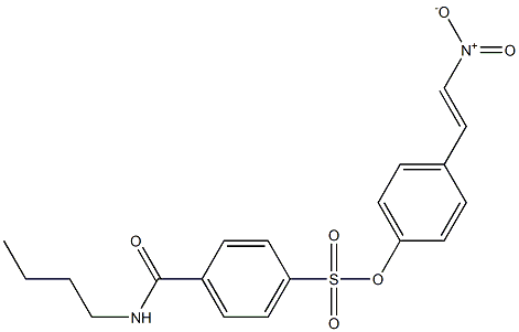 4-[4-[(E)-2-Nitroethenyl]phenoxysulfonyl]-N-butylbenzamide Struktur