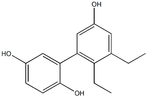 5',6'-Diethyl-1,1'-biphenyl-2,3',5-triol Struktur