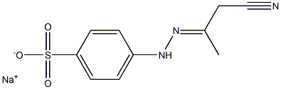 4-[2-(2-Cyano-1-methylethylidene)hydrazino]benzenesulfonic acid sodium salt Struktur