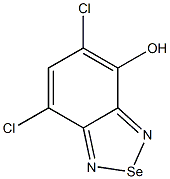 5,7-Dichloro-2,1,3-benzoselenadiazol-4-ol Struktur