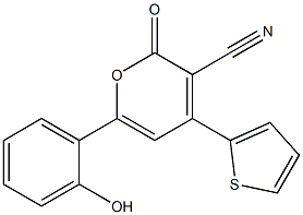 6-(2-Hydroxyphenyl)-4-(2-thienyl)-2-oxo-2H-pyran-3-carbonitrile Struktur