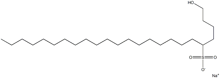 1-Hydroxytetracosane-5-sulfonic acid sodium salt Struktur