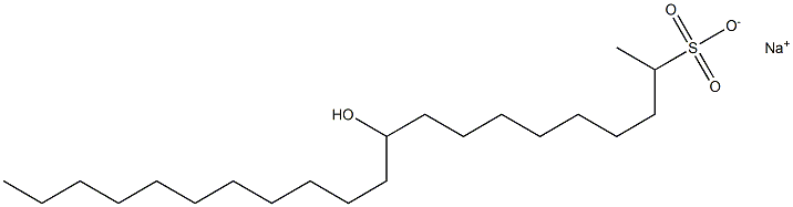 10-Hydroxyhenicosane-2-sulfonic acid sodium salt Struktur