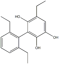 5-Ethyl-3-(2,6-diethylphenyl)benzene-1,2,4-triol Struktur