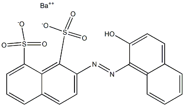 2-[(2-Hydroxy-1-naphtyl)azo]-1,8-naphthalenedisulfonic acid barium salt Struktur