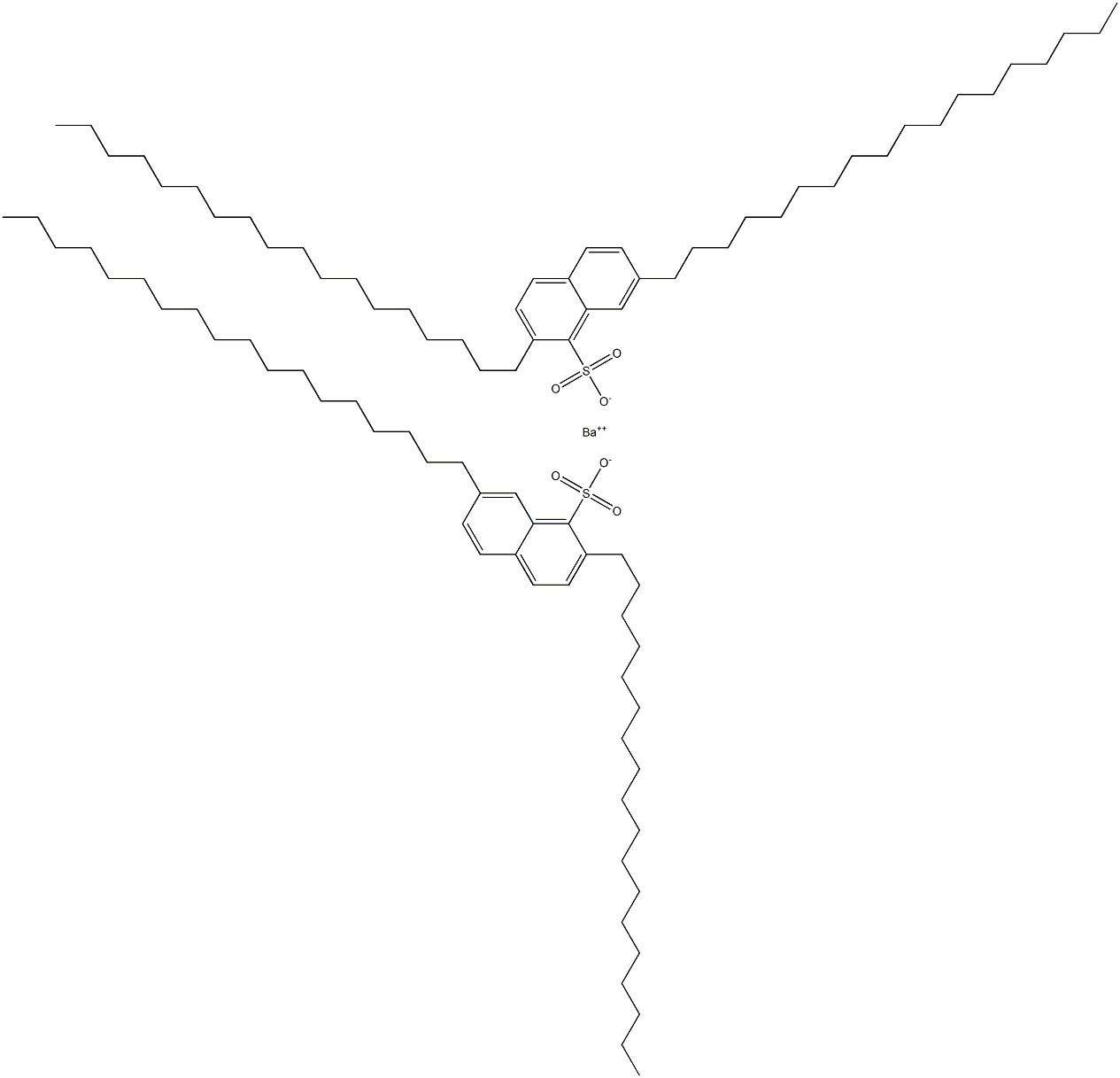 Bis(2,7-dioctadecyl-1-naphthalenesulfonic acid)barium salt Struktur