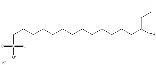 14-Hydroxyheptadecane-1-sulfonic acid potassium salt Struktur