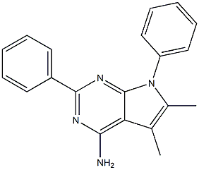 4-Amino-5,6-dimethyl-7-phenyl-2-phenyl-7H-pyrrolo[2,3-d]pyrimidine Struktur