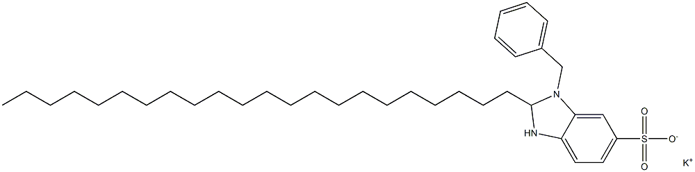 1-Benzyl-2,3-dihydro-2-docosyl-1H-benzimidazole-6-sulfonic acid potassium salt Struktur