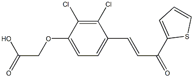 [2,3-Dichloro-4-[2-(2-thienylcarbonyl)vinyl]phenoxy]acetic acid Struktur