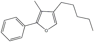 3-Methyl-2-phenyl-4-pentylfuran Struktur