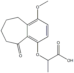 2-[(1-Methoxy-5-oxo-6,7,8,9-tetrahydro-5H-benzocyclohepten)-4-yloxy]propionic acid Struktur