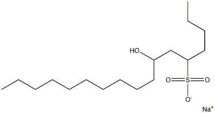 7-Hydroxyheptadecane-5-sulfonic acid sodium salt Struktur