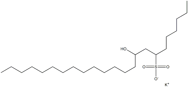 9-Hydroxytricosane-7-sulfonic acid potassium salt Struktur