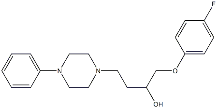 1-(4-Fluorophenoxy)-4-[4-[phenyl]-1-piperazinyl]-2-butanol Struktur