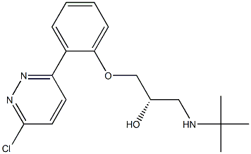 (S)-1-[2-(6-Chloro-3-pyridazinyl)phenoxy]-3-[(1,1-dimethylethyl)amino]-2-propanol Struktur