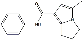 6,7-Dihydro-3-methyl-N-(phenyl)-5H-pyrrolizine-1-carboxamide Struktur