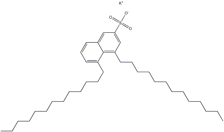 4,5-Ditridecyl-2-naphthalenesulfonic acid potassium salt Struktur