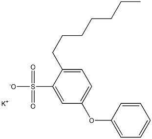 2-Heptyl-5-phenoxybenzenesulfonic acid potassium salt Struktur