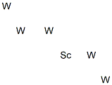 Scandium pentatungsten Struktur