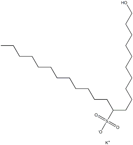 1-Hydroxytricosane-11-sulfonic acid potassium salt Struktur