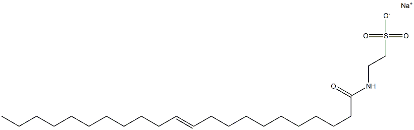 N-(1-Oxo-11-docosen-1-yl)taurine sodium salt Struktur