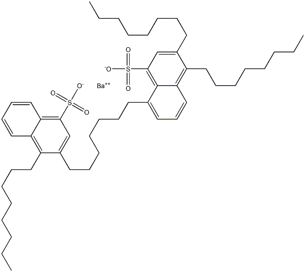 Bis(3,4-dioctyl-1-naphthalenesulfonic acid)barium salt Struktur