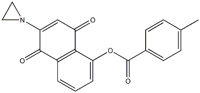 2-(1-Aziridinyl)-5-(4-methylbenzoyloxy)-1,4-naphthoquinone Struktur