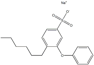 4-Hexyl-3-phenoxybenzenesulfonic acid sodium salt Struktur