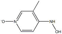 4-Hydroxyamino-3-methylpyridine 1-oxide Struktur