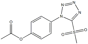 Acetic acid 4-(5-methylsulfonyl-1H-tetrazol-1-yl)phenyl ester Struktur