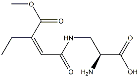 (2S)-3-[[3-(Methoxycarbonyl)-1-oxo-2-penten-1-yl]amino]-2-aminopropanoic acid Struktur