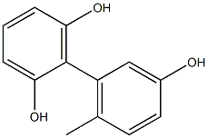 6'-Methyl-1,1'-biphenyl-2,3',6-triol Struktur