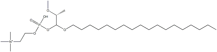 O-[[(2R)-1-(Octadecyloxy)-2-(methoxy)propoxy]phosphonyl]choline Struktur