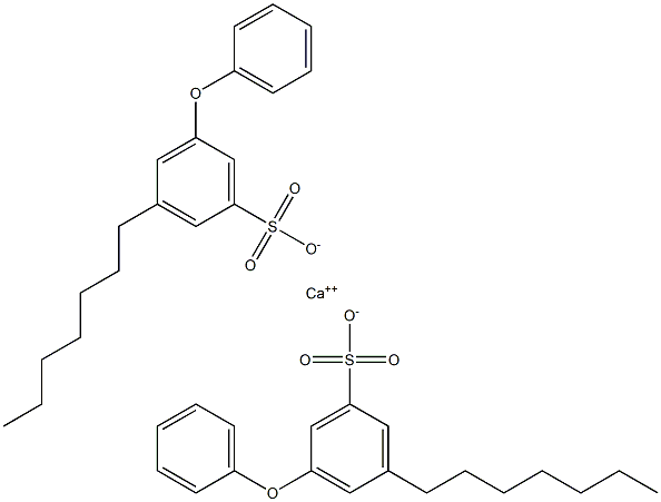 Bis(3-heptyl-5-phenoxybenzenesulfonic acid)calcium salt Struktur