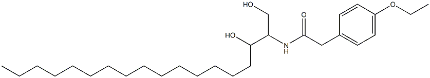 N-[2-Hydroxy-1-(hydroxymethyl)heptadecyl]-4-ethoxybenzeneacetamide Struktur