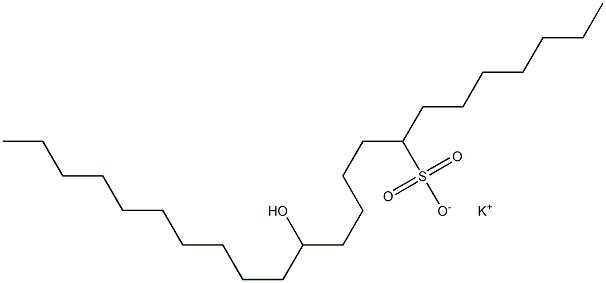 13-Hydroxytricosane-8-sulfonic acid potassium salt Struktur