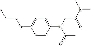 N,N-Dimethyl-2-[N-(p-propoxyphenyl)acetamido]acetamide Struktur