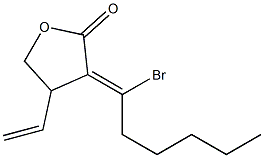 4,5-Dihydro-3-(1-bromohexylidene)-4-ethenylfuran-2(3H)-one Struktur