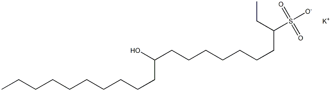 11-Hydroxyhenicosane-3-sulfonic acid potassium salt Struktur