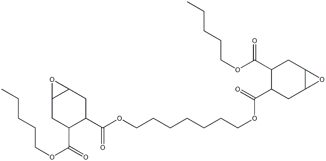 Bis[2-(pentyloxycarbonyl)-4,5-epoxy-1-cyclohexanecarboxylic acid]1,7-heptanediyl ester Struktur