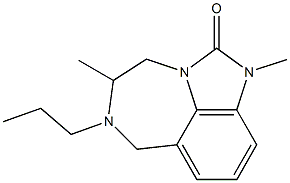 4,5,6,7-Tetrahydro-1,5-dimethyl-6-propylimidazo[4,5,1-jk][1,4]benzodiazepin-2(1H)-one Struktur