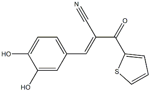 2-(2-Thienylcarbonyl)-3-(3,4-dihydroxyphenyl)acrylonitrile Struktur